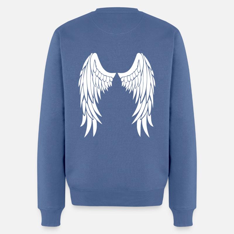 ailes d'anges - Pull Premium bio Homme - bleu pigeon