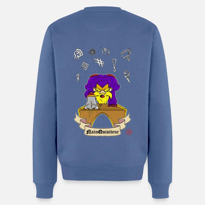 Nain inquisiteur - Nain quisiteur - Pull Premium bio Homme - bleu pigeon