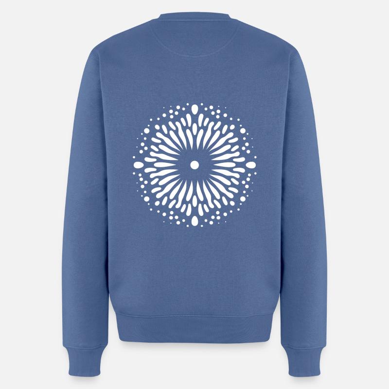 Mode d’oscillation Chladni : Design unique - Pull Premium bio Homme - bleu pigeon