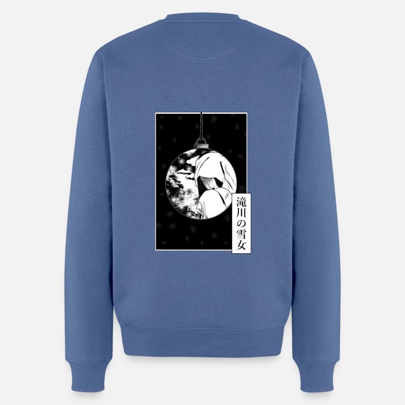 Yuki onna de Takigawa - Pull Premium bio Homme - bleu pigeon