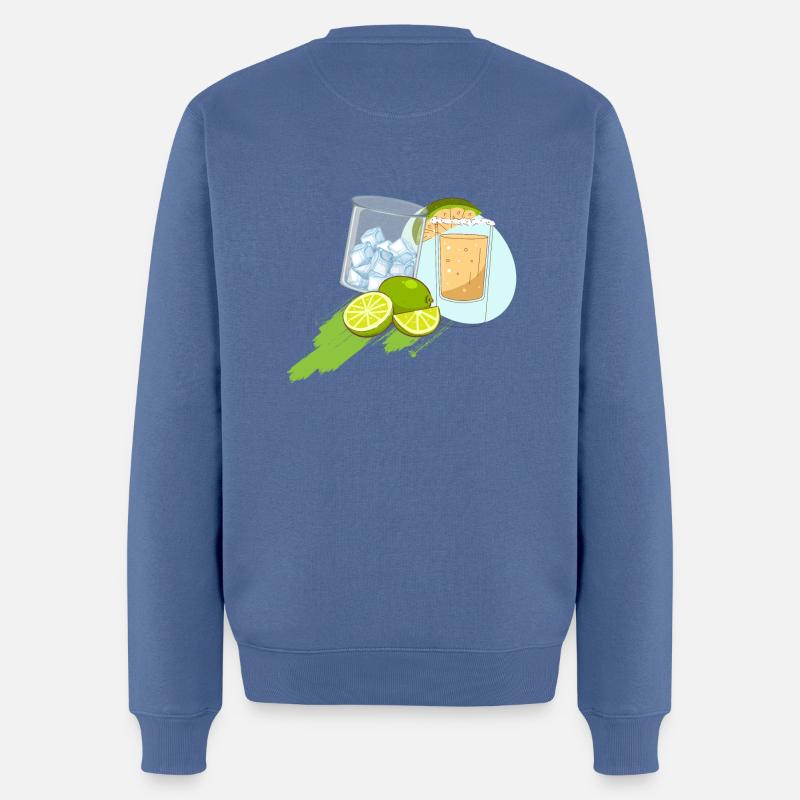 Fruits - Lemonade Design - Pull Premium bio Homme - bleu pigeon