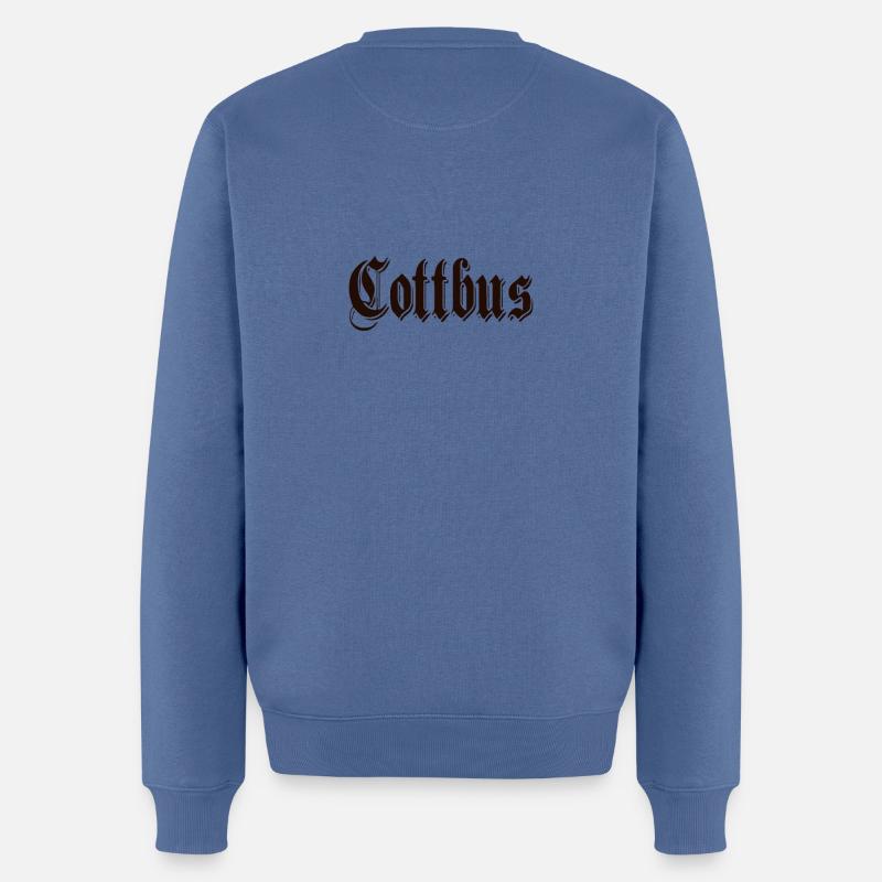 Cottbus - Männer Premium Bio Pullover - Taubenblau