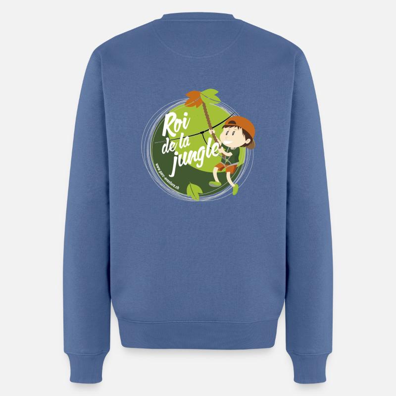 Roi de la jungle - Pull Premium bio Homme - bleu pigeon