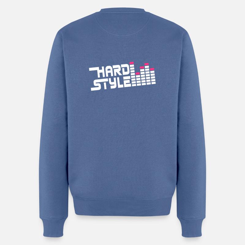 hard style hardtyle - Männer Premium Bio Pullover - Taubenblau