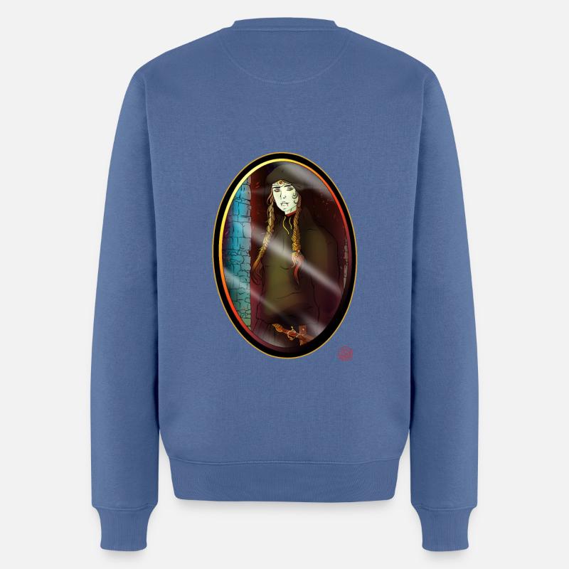 Vampire sorcière médiévale - Pull Premium bio Homme - bleu pigeon