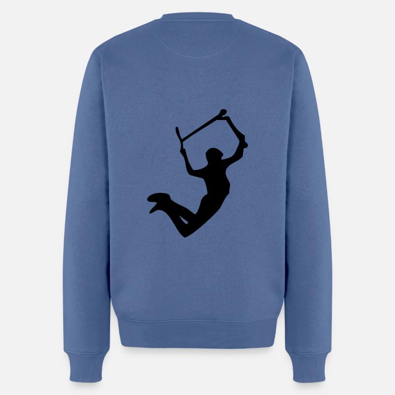 Super grab 1 - Männer Premium Bio Pullover - Taubenblau