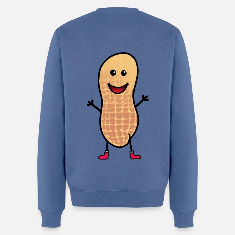Cacahuète joyeuse Salutations Amis enfant - Pull Premium bio Homme - bleu pigeon