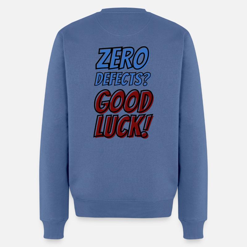 Zéro défaut Bonne chance - Pull Premium bio Homme - bleu pigeon