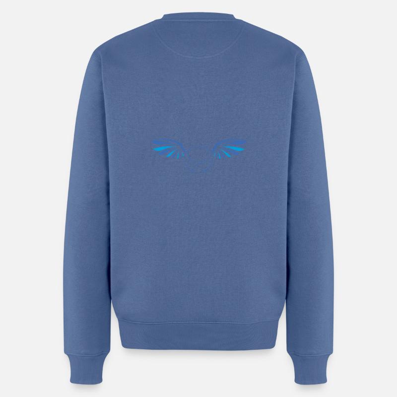 Boule spread your wings - Pull Premium bio Homme - bleu pigeon
