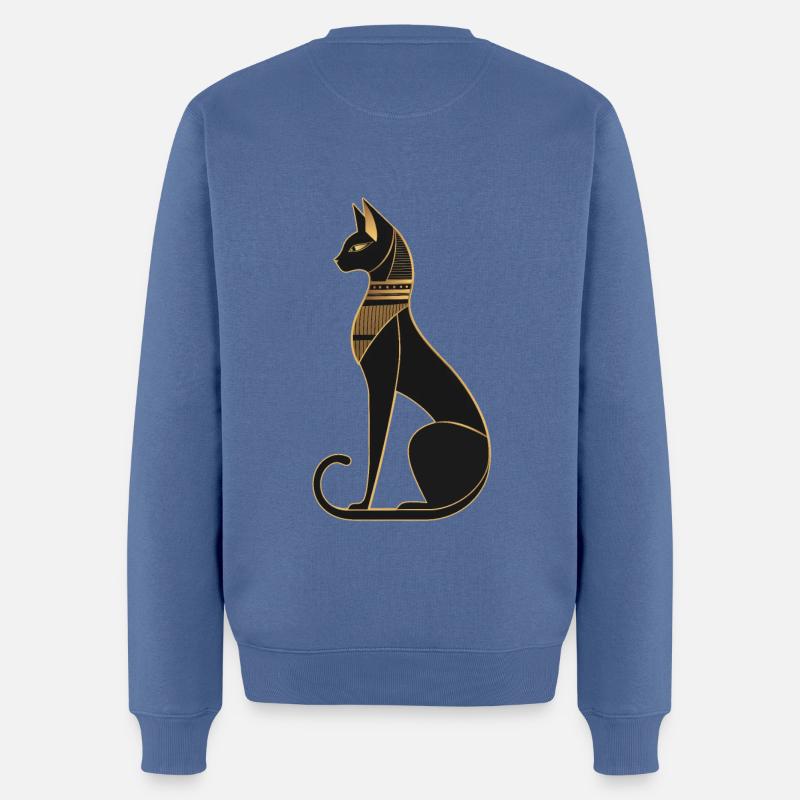 Chat égyptien - Pull Premium bio Homme - bleu pigeon