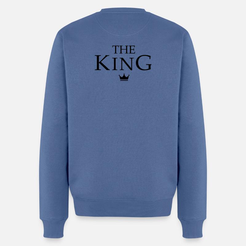 Look partenaire roi reine - Pull Premium bio Homme - bleu pigeon