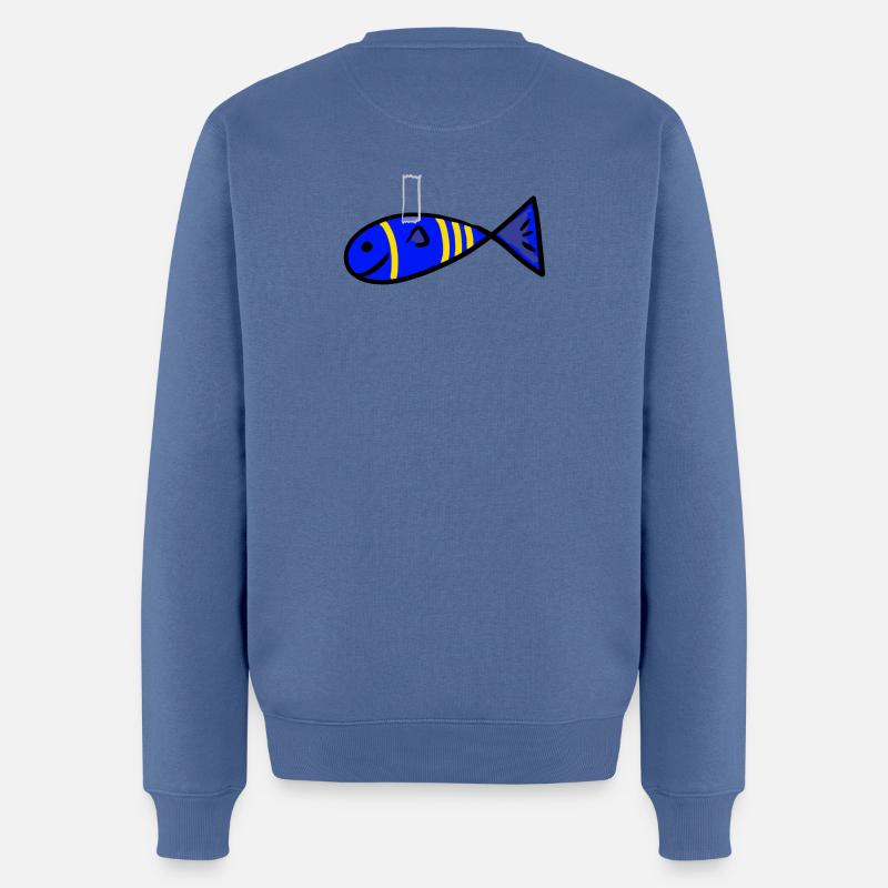 Aprilscherz - Männer Premium Bio Pullover - Taubenblau