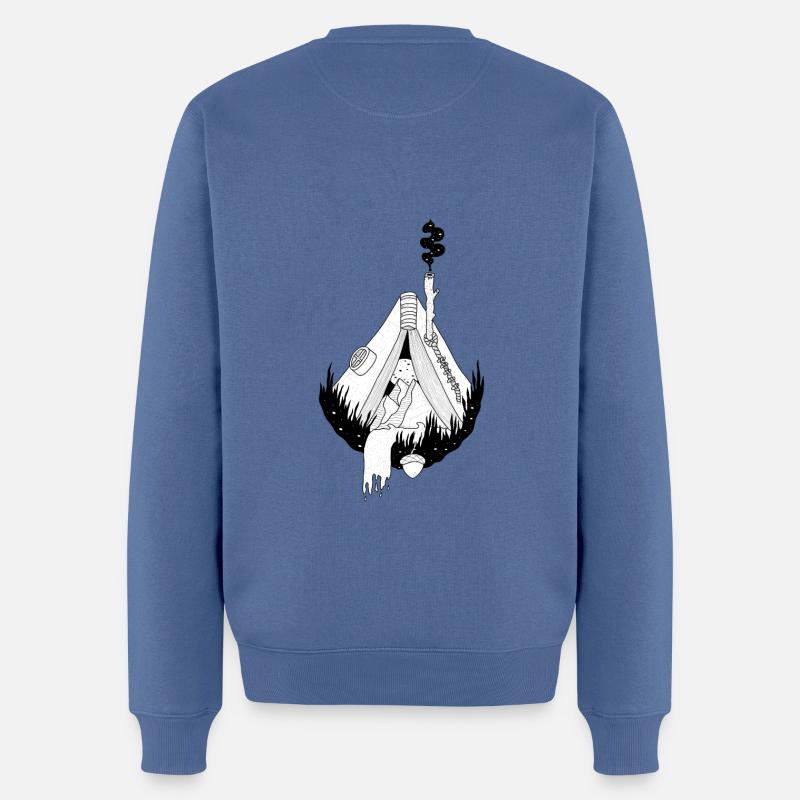 Camping - Pull Premium bio Homme - bleu pigeon