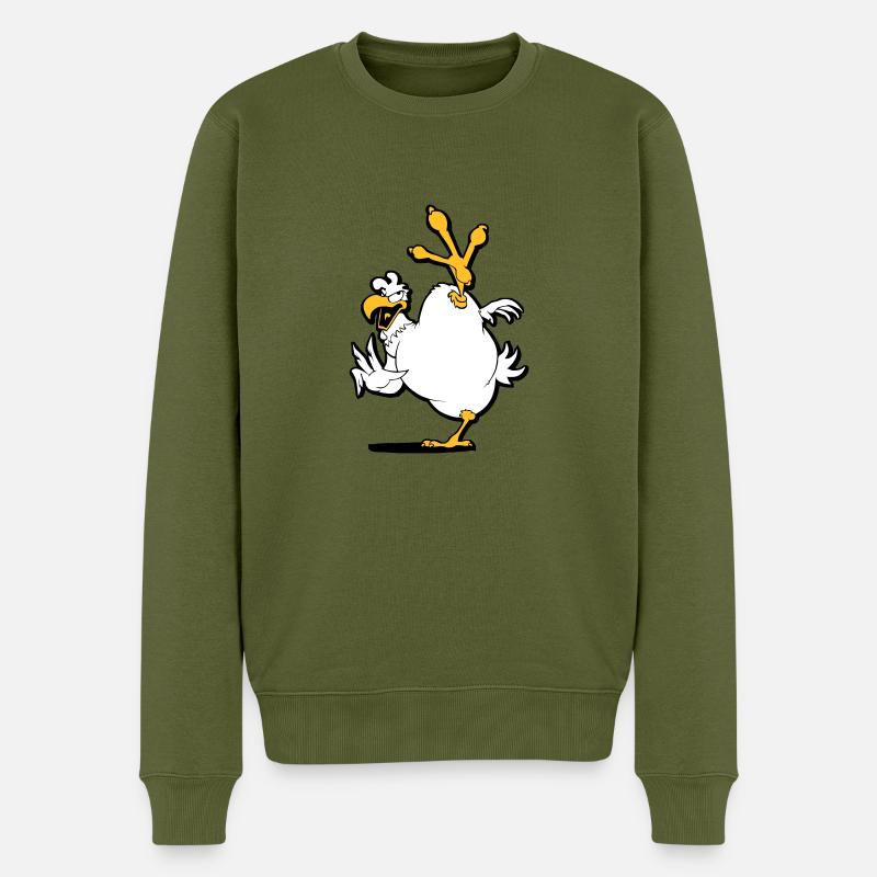 kung_fu_chicken - Pull Premium bio Homme - kaki