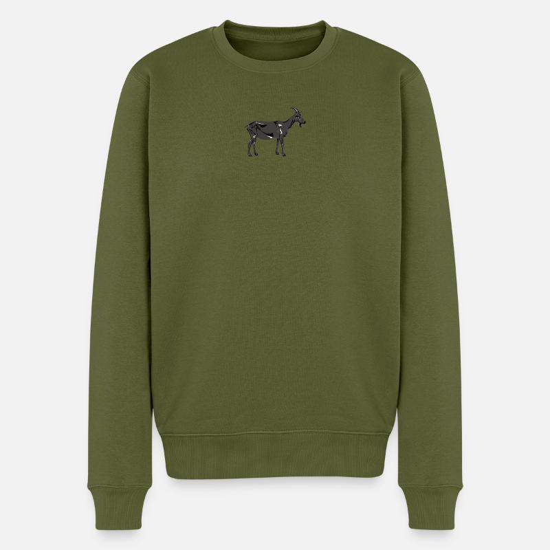 Gris Chèvre de la Saint-Patrick - Pull Premium bio Homme - kaki