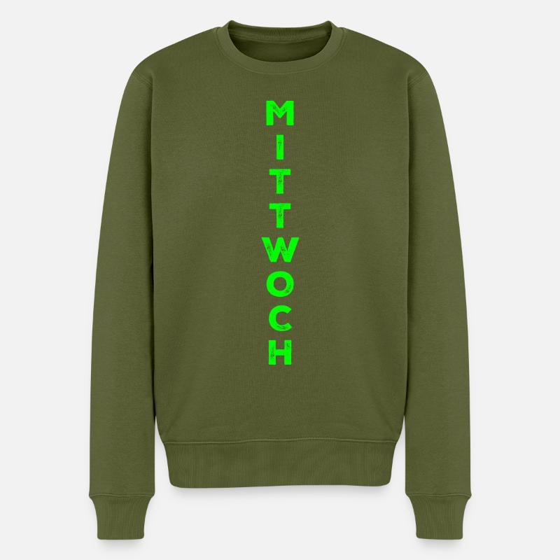 Mittwoch - grün - Männer Premium Bio Pullover - Khaki