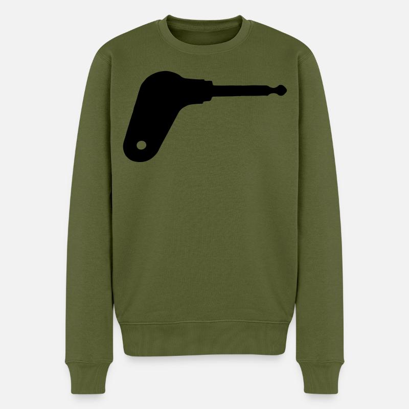 Oldtimer Trecker Zündschlüssel - Männer Premium Bio Pullover - Khaki