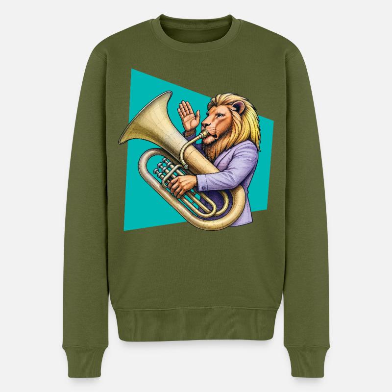 TUBIST – Ton & Bild - Männer Premium Bio Pullover - Khaki