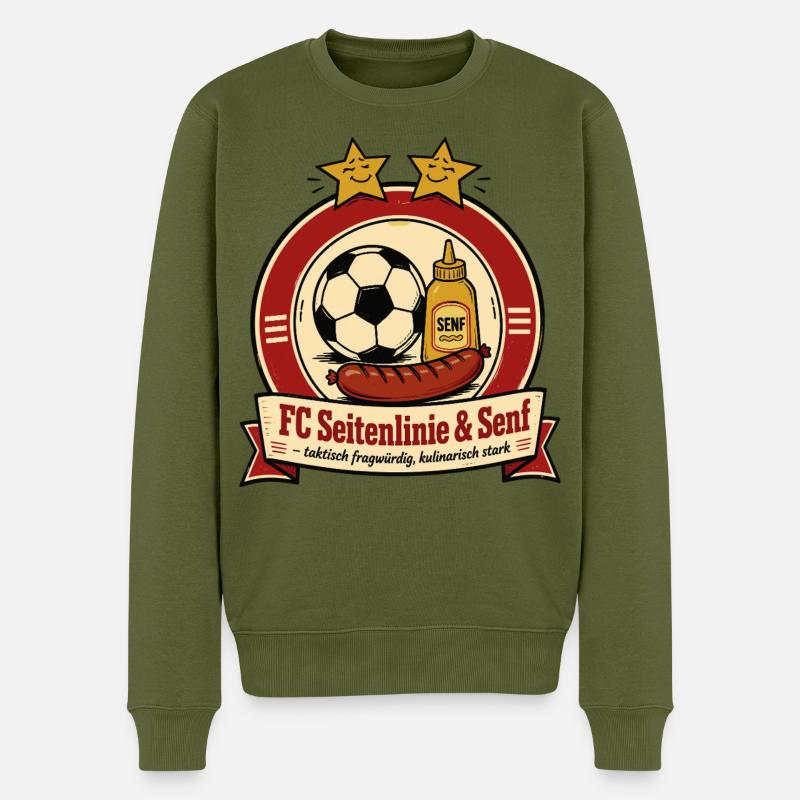 FC Seitenlinie & Senf - Männer Premium Bio Pullover - Khaki