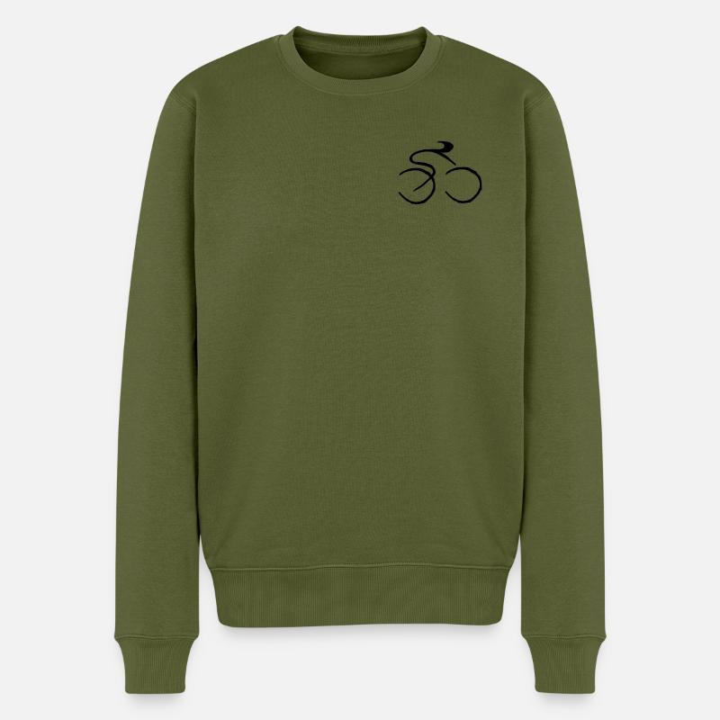 Fahrrad - Männer Premium Bio Pullover - Khaki
