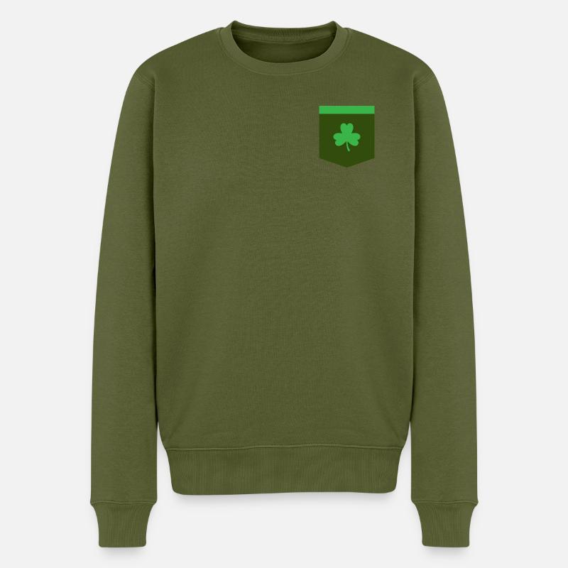 St Patricks Day - Tasche - Männer Premium Bio Pullover - Khaki