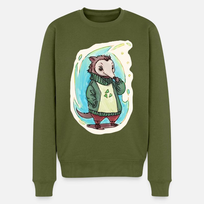Grünes Reycling Bärchen - Männer Premium Bio Pullover - Khaki