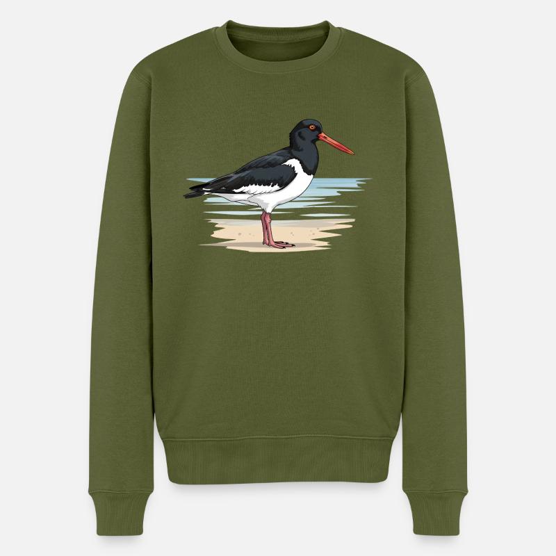 Austernfischer Haematopus Ostralegus - Männer Premium Bio Pullover - Khaki