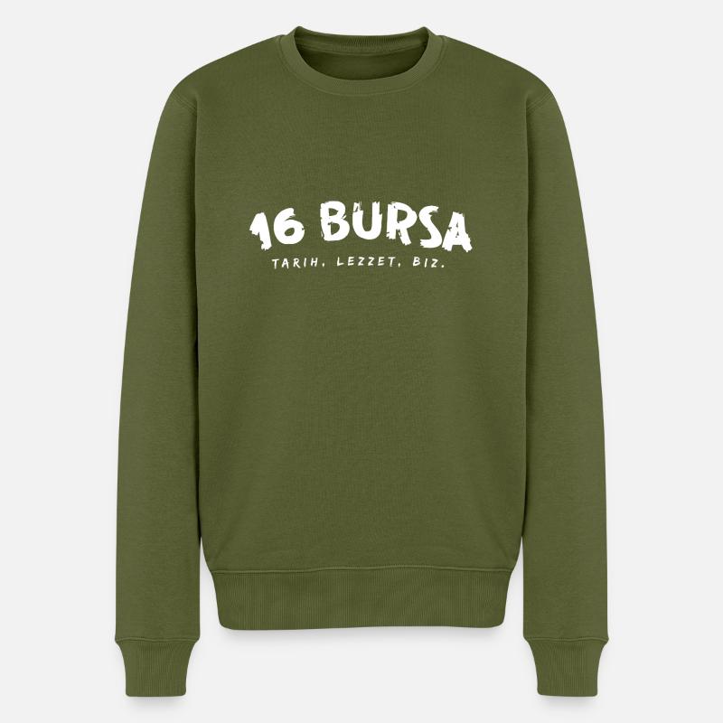 16 Bursa - Männer Premium Bio Pullover - Khaki