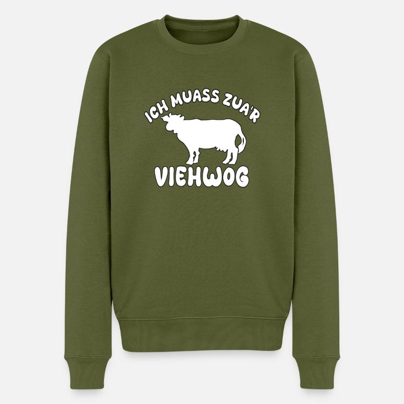 ich muss zur tierwage - Männer Premium Bio Pullover - Khaki