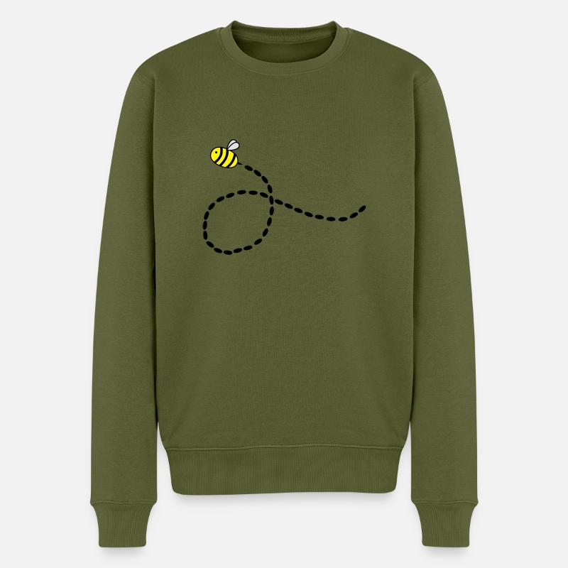 biene - Männer Premium Bio Pullover - Khaki
