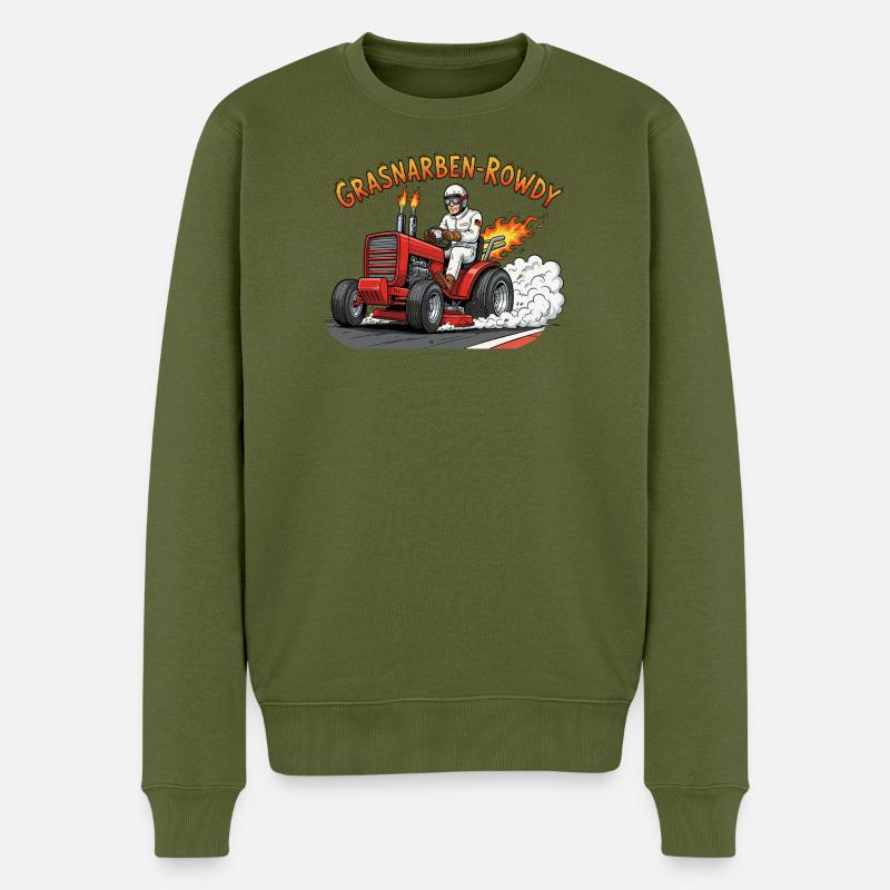 Truie d’herbe Hooligan - Pull Premium bio Homme - kaki
