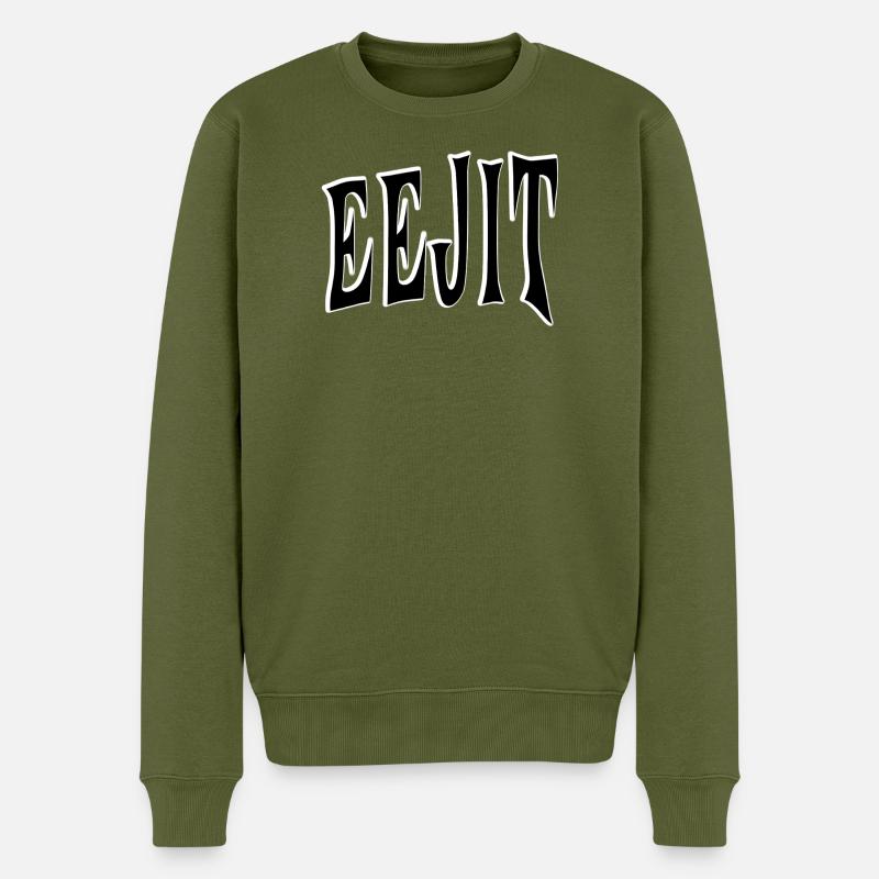 EEJIT – Style d’argot irlandais - Pull Premium bio Homme - kaki
