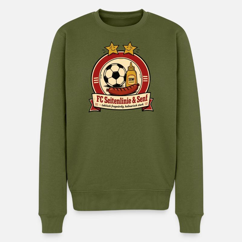 FC Seitenlinie & Senf - Männer Premium Bio Pullover - Khaki