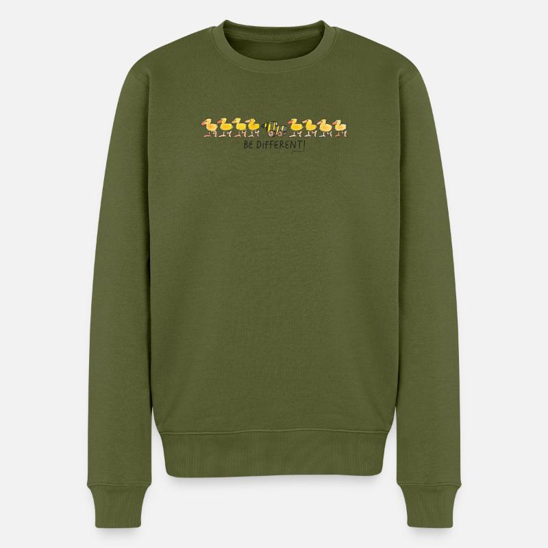 Janosch Tigerente Be Different - Männer Premium Bio Pullover - Khaki