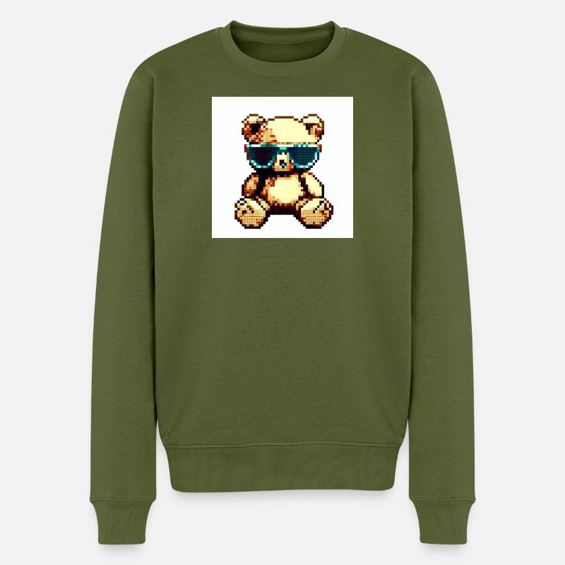 Pixelteddy - Männer Premium Bio Pullover - Khaki