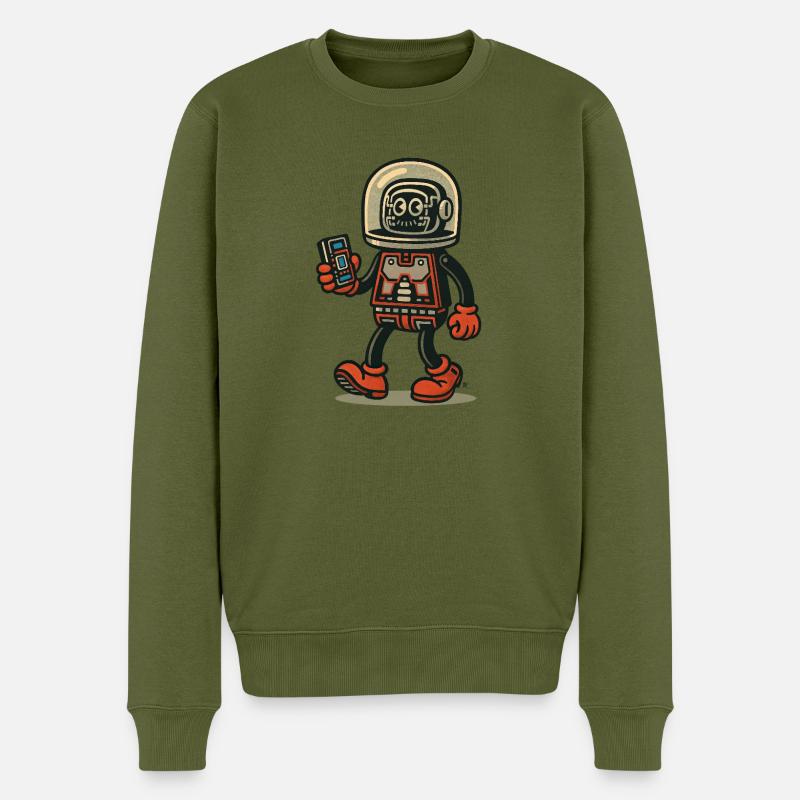 Spionage-Roboter - Männer Premium Bio Pullover - Khaki
