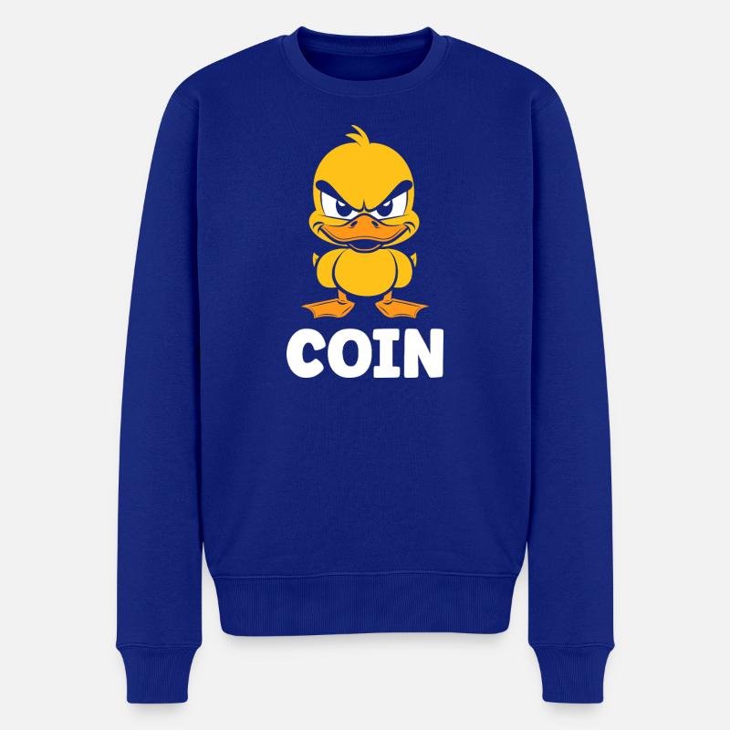 Furious Duckling COIN-Druck - Männer Premium Bio Pullover - Royalblau
