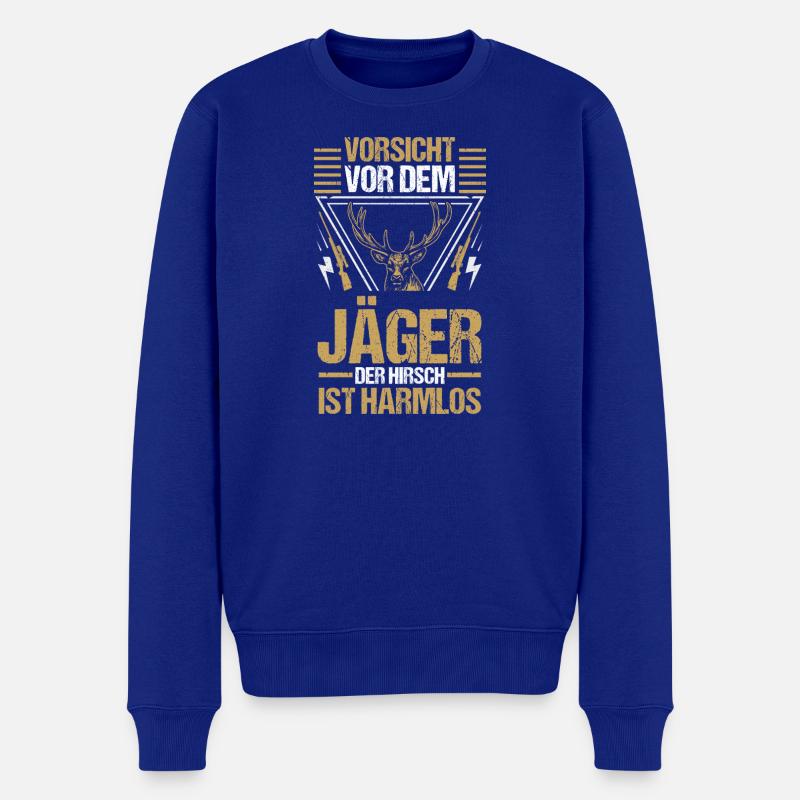 Jagd Jagen Waidmann Jäger - Männer Premium Bio Pullover - Royalblau