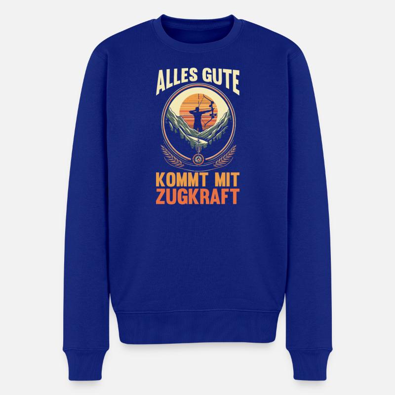 Bogenschütze Bogensport Bogenschießen - Männer Premium Bio Pullover - Royalblau