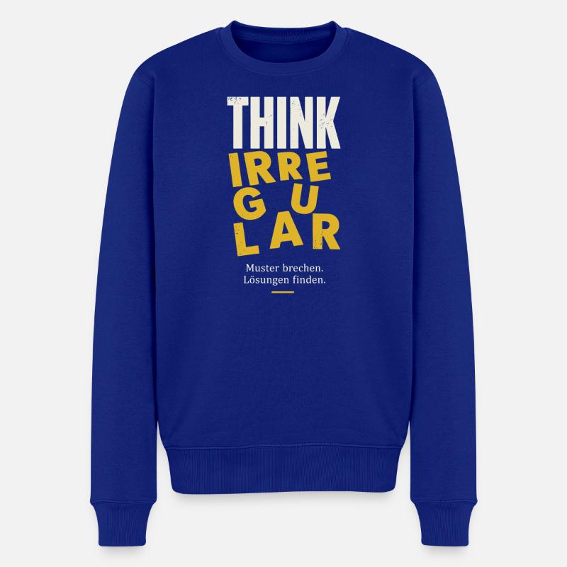 Think Irregular - Männer Premium Bio Pullover - Royalblau