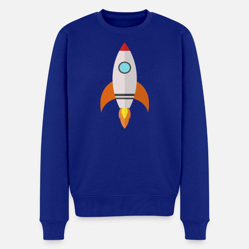 Raketenraum - Männer Premium Bio Pullover - Royalblau