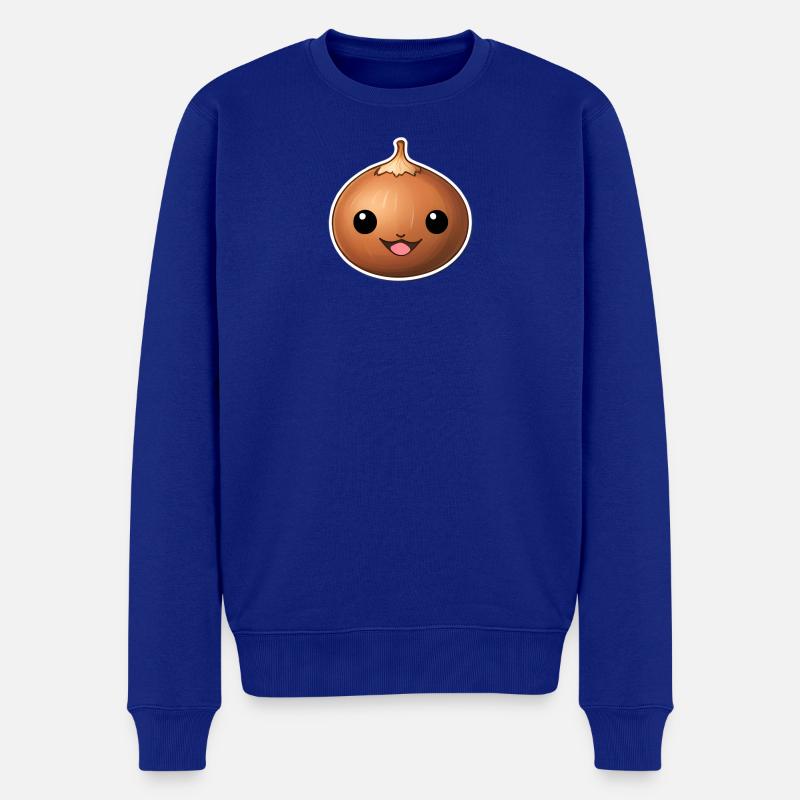 Kawaii Kastanie - Männer Premium Bio Pullover - Royalblau