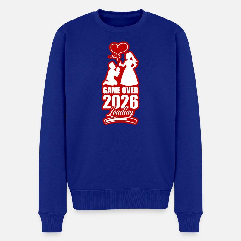 Fin du match : Mariage 2026 - Pull Premium bio Homme - bleu roi