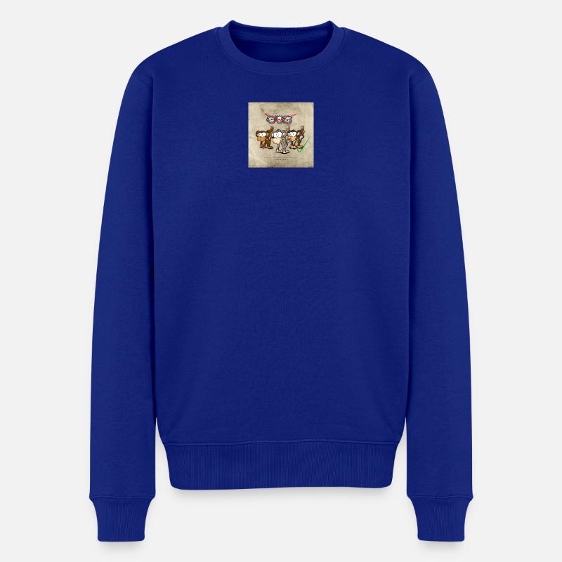Les singes de la contestation - Pull Premium bio Homme - bleu roi