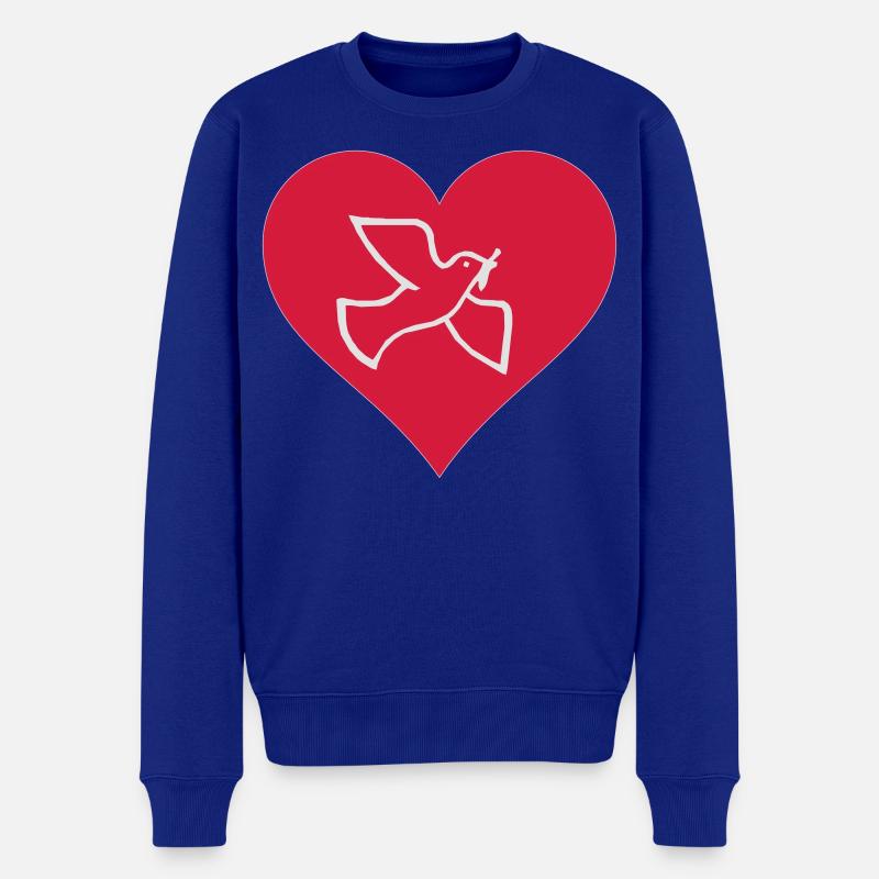 Coeur de colombes - Pull Premium bio Homme - bleu roi