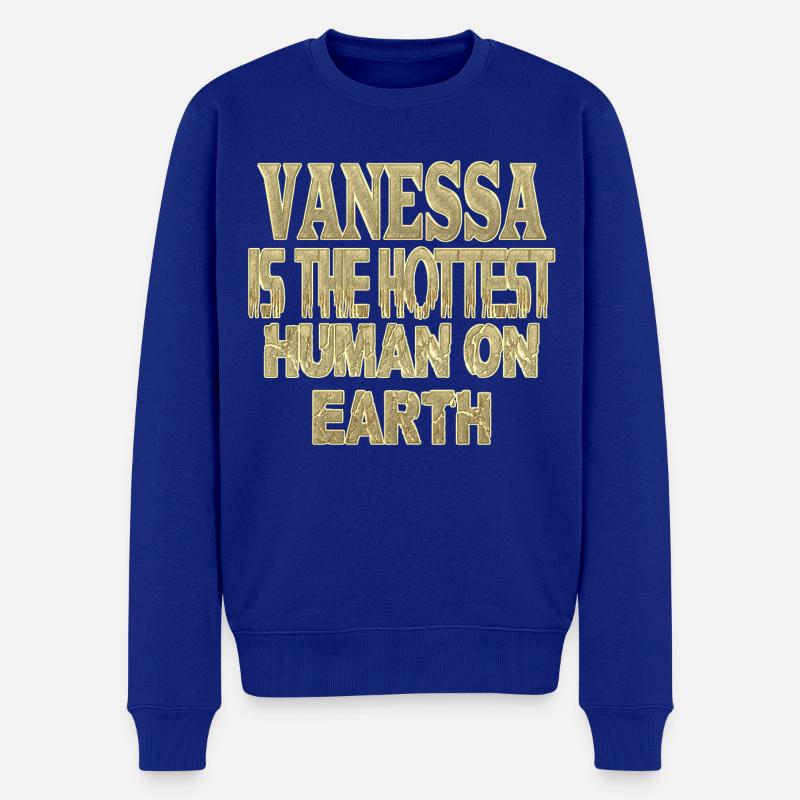 Vanessa - Männer Premium Bio Pullover - Royalblau