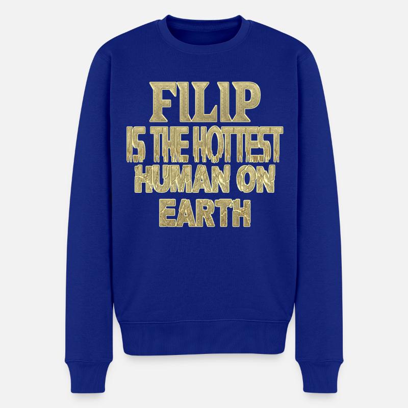 Filip - Männer Premium Bio Pullover - Royalblau