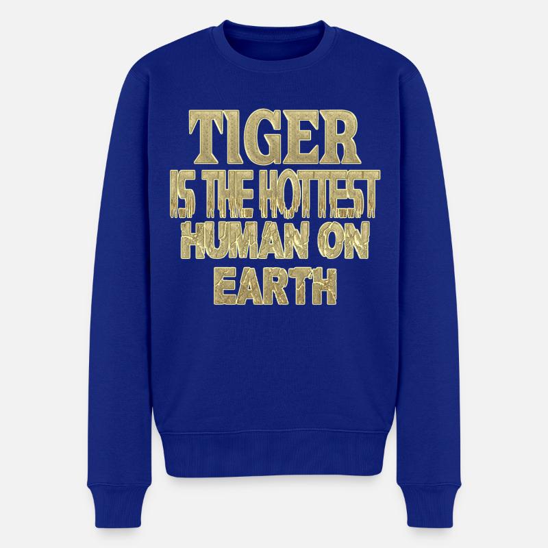 Tiger - Männer Premium Bio Pullover - Royalblau