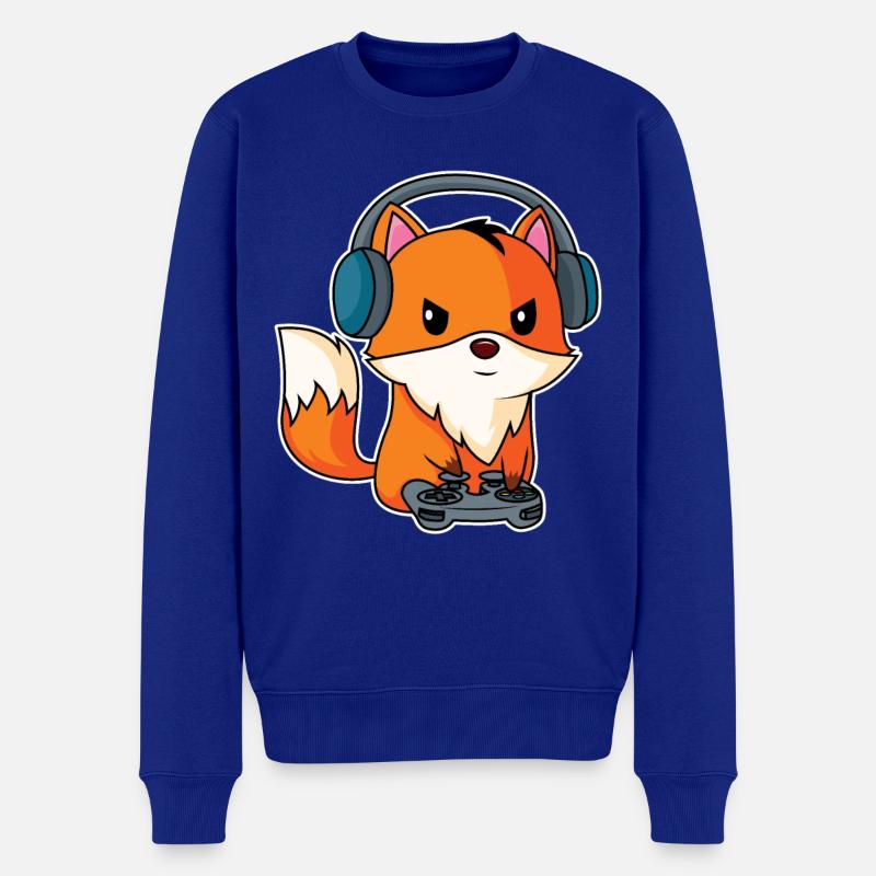 Gaming Fox - Conception Fox Player - Pull Premium bio Homme - bleu roi
