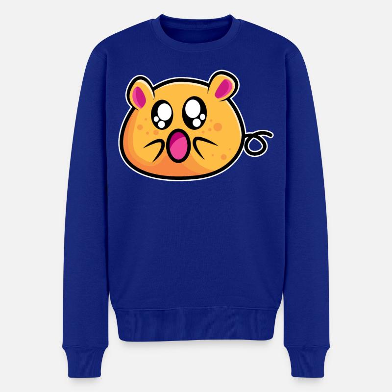 Lustige Maus - Männer Premium Bio Pullover - Royalblau